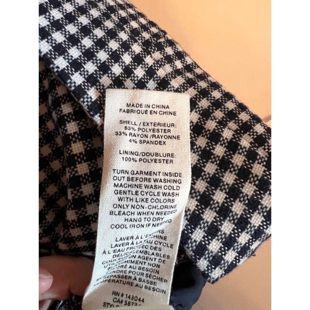 Avec Les Filles Gingham High Waist Flare Pants Black White Size 12 - Picture 7 of 8
